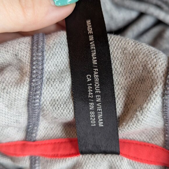 Mondetta Wool Blend Pullover Gray Striped Hoodie Womens Size Medium - Picture 8 of 14